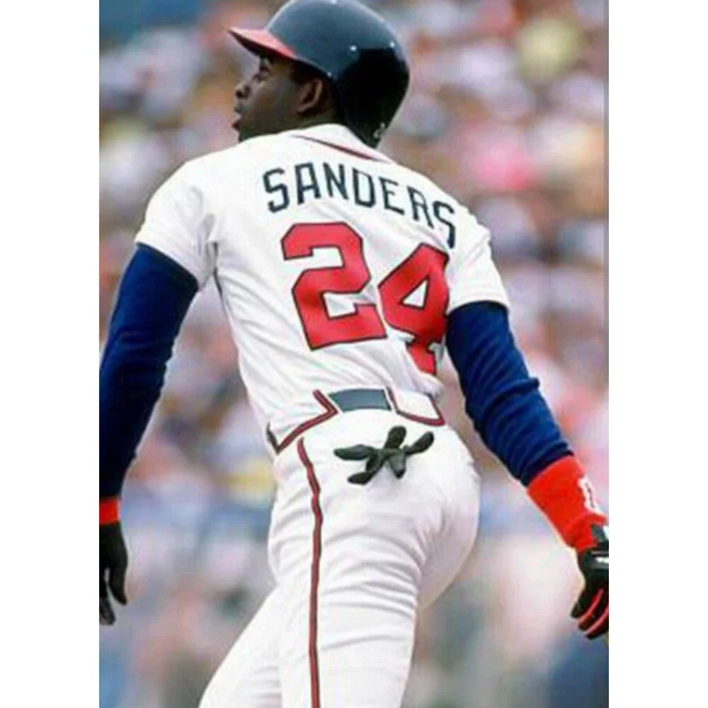 Deion Sanders (Mitch/Ness)-(Braves)-(Jersey)-(White)-(New Cond.)-(XL)-$110.00 - Picture 6 of 11